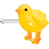 20G 1/4 Yellow Easter Chick Nose Bone