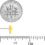 20G 1/4 Yellow Easter Chick Nose Bone