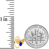 20G 5/16 Clear Blue Gem Gold Tone Beautiful Bee Nose Hoop