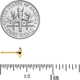 20G 1/4 Gold Tone White Spring Flower Nose Bone