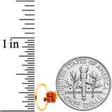 20G 5/16 Gold Tone Happy Squirrel Nose Hoop