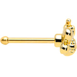 20G 1/4 Gold Tone Simply Stylish Bee Nose Bone
