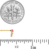 20G 1/4 Gold Tone Rainy Day Umbrella Bee Nose Bone