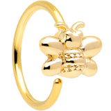 20G 5/16 Gold Tone Simply Stylish Bee Nose Hoop