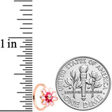 20G 5/16 Clear Gem Rose Gold Tone Pink Flower Nose Hoop