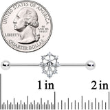 14G Clear CZ Gem Constellation Industrial Barbell 38mm