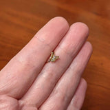 20G 5/16 Clear CZ Gem Gold Tone Open Butterfly Nose Hoop