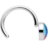 18G 5/16 Rainbow Tie Dye Peace Sign Nose Hoop