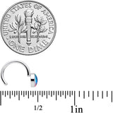 18G 5/16 Rainbow Tie Dye Peace Sign Nose Hoop