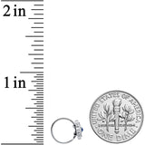 20G 5/16 Clear Blue Gem Textured Rhombus Cross Nose Hoop