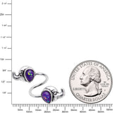 Blue Faux Opal Elegant Elephants Spiral Twister Belly Ring