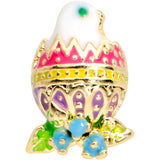 20G 1/4 Yellow Pink Hatched Easter Chick Nose Bone