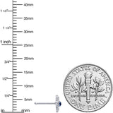 20G 1/4 Clear Blue Gem Textured Rhombus Cross Nose Bone