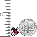 20G 5/16 Red Gem Black Sexy Little Spider Halloween Nose Hoop