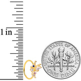 20G 5/16 Clear CZ Gem Gold Tone Star Angel Christmas Nose Hoop