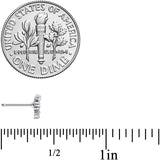 20G 1/4 Clear CZ Gem Purple White Flower Nose Bone