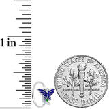 20G 5/16 Beautiful Blue Butterfly Nose Hoop