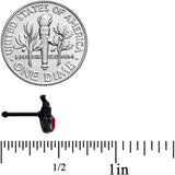 20G 1/4 Red Gem Black Halloween Spider Nose Bone