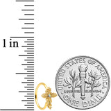 20G 5/16 Aurora CZ Gem Gold Tone Subtle Cross Nose Hoop