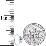 20G 5/16 Clear Blue Gem Renaissance Cross Nose Hoop