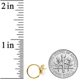 20G 5/16 White Faux Opal Gold Tone Insect Nose Hoop