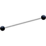 14G Blue Black Ombre Soft Finish Industrial Barbell 38mm Set of 4