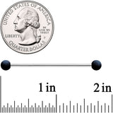 14G Blue Black Ombre Soft Finish Industrial Barbell 38mm Set of 4