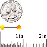 14G 9/16 Orange Yellow Ombre Soft Finish Barbell Nipple Ring Set