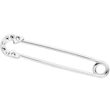 14G Clear Gem Punk Rock Safety Pin Industrial Barbell 38mm