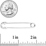 14G Clear Gem Punk Rock Safety Pin Industrial Barbell 38mm