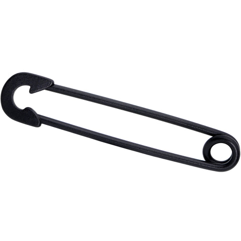 14G Black Matte Punk Rock Safety Pin Industrial Barbell 38mm