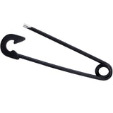 14G Black Matte Punk Rock Safety Pin Industrial Barbell 38mm