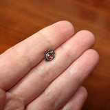 20G 1/4 Orange Green Tourmaline Fire Nose Bone