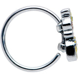 20G 5/16 Bow Tie Yellow Red Giraffe Nose Hoop