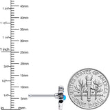 20G 1/4 Blue Synthetic Opal Blue Tail Mermaid Nose Bone