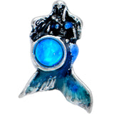 20G 5/16 Blue Synthetic Opal Blue Tail Mermaid Nose Hoop