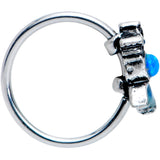 20G 5/16 Blue Synthetic Opal Blue Tail Mermaid Nose Hoop