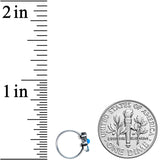 20G 5/16 Blue Synthetic Opal Blue Tail Mermaid Nose Hoop