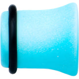 Blue White Ombre Matte Acrylic Single Flare Plug Set