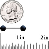 Black Peach Blue Pink Ombre Soft Finish Barbell Tongue Ring Set of 4