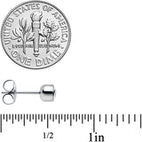 5mm Cubic Zirconia Bezel G23 Titanium Post Stud Earrings