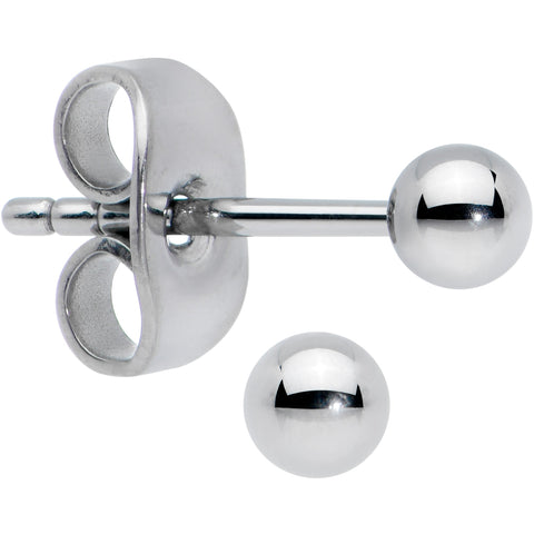 20G 3mm Ball End Grade 23 Titanium Post Stud Earrings