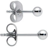 20G 3mm Ball End Grade 23 Titanium Post Stud Earrings