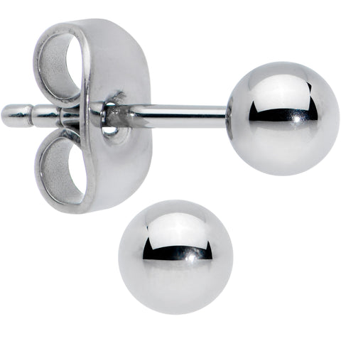 20G 4mm Ball End Grade 23 Titanium Post Stud Earrings