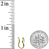 Clear CZ Gem Gold Tone Paved Heart Clip On Fake Nose Ring