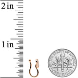 Clear CZ Gem Rose Gold Tone Paved Heart Clip On Fake Nose Ring