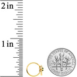 20G 5/16 Green Synth Opal Gold Tone Shamrock St Patricks Nose Hoop