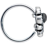 20G 5/16 Black Gem Abstract Bow Nose Hoop