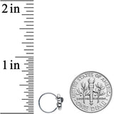 20G 5/16 Black Gem Abstract Bow Nose Hoop