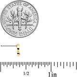 20G 1/4 Clear Purple Gem Gold Tone Very Cherry Nose Bone